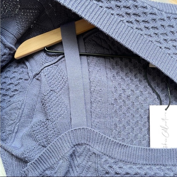 Shopbop Sokie Collective Tank Sweater Long Sleeve Purplish Blue Large NWT - Picture 11 of 13
